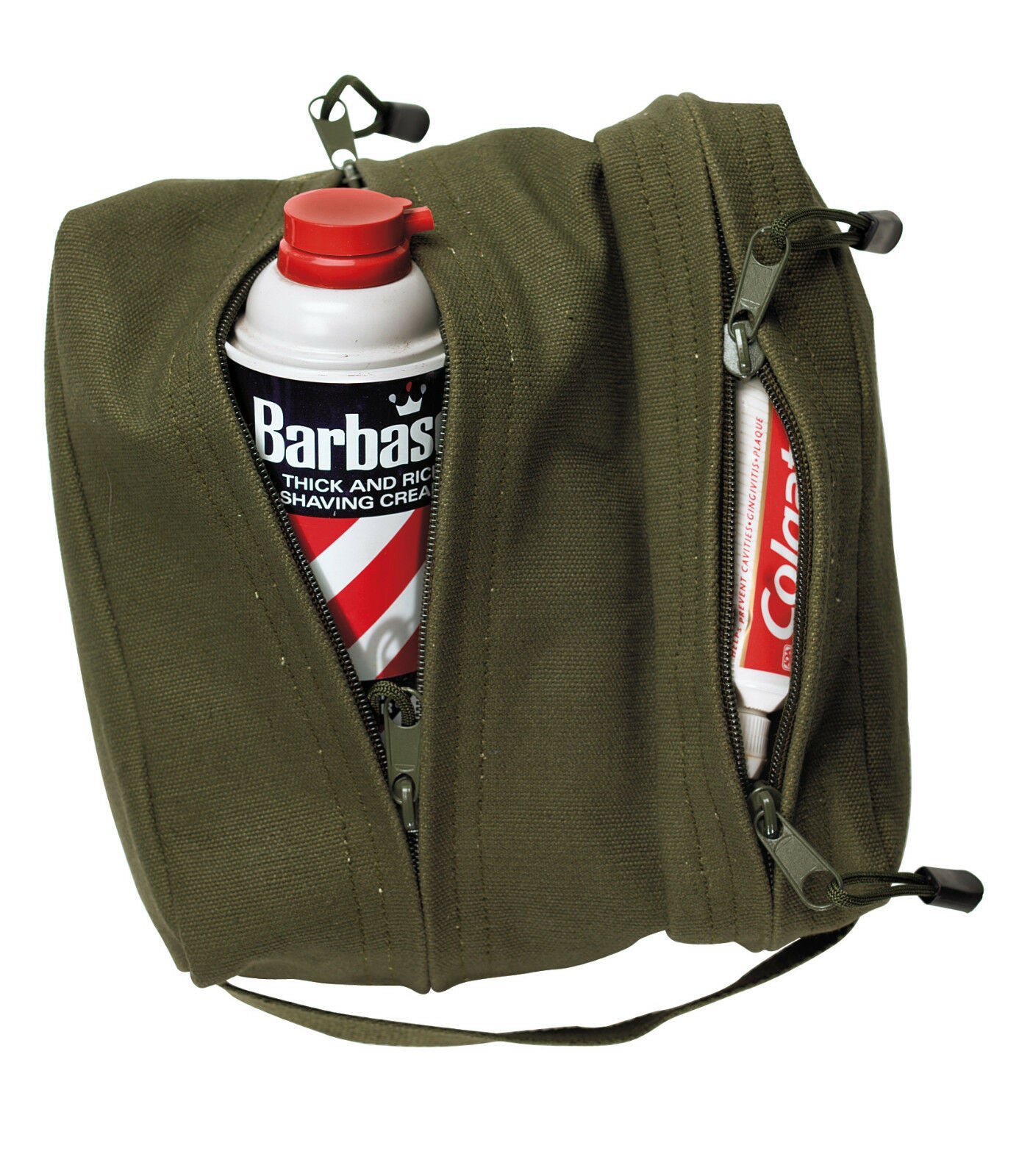 Rothco Canvas Dual Compartment Travel Toiletry Kit Bag