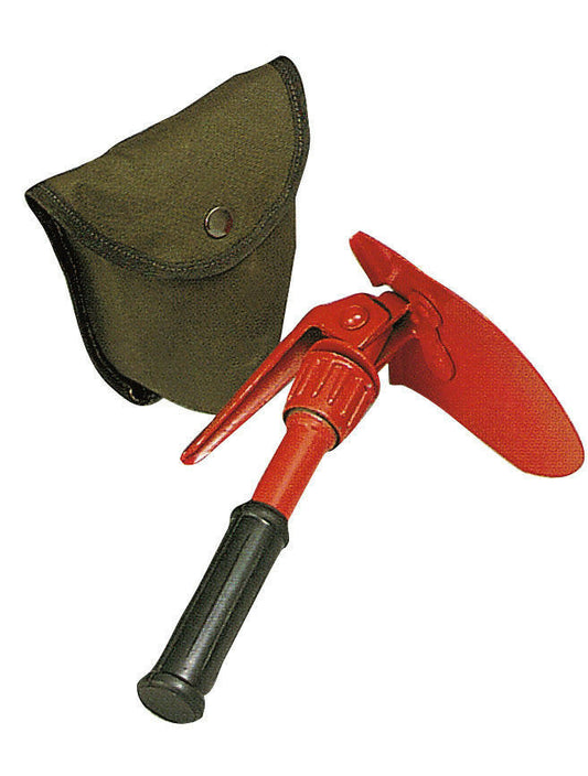 Rothco Orange Mini Pick & Shovel with Cover