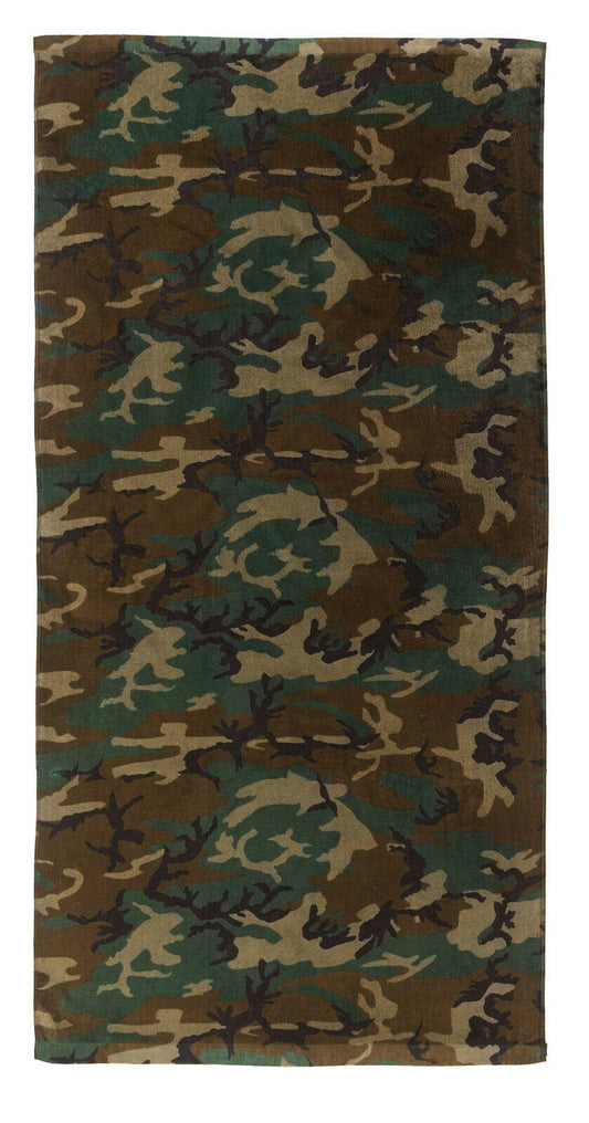 Rothco Beach Towel - Woodland Camo