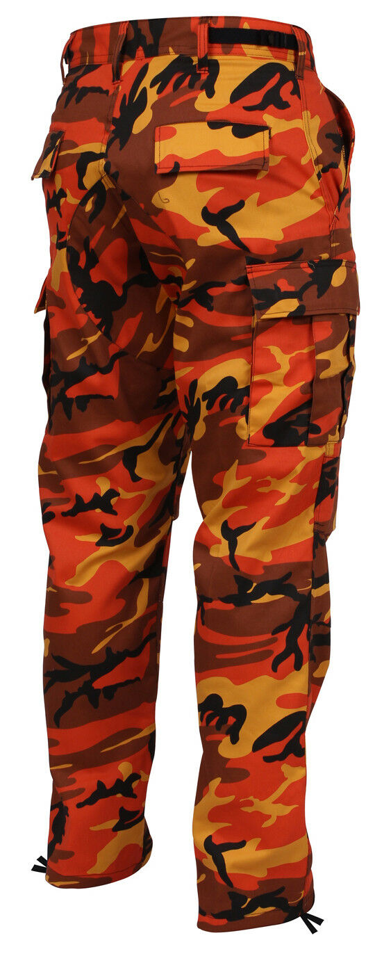 Rothco Color Camo Tactical BDU Pants - Savage Orange Camo