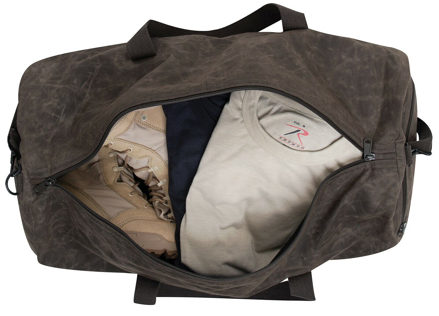 Rothco Waxed Canvas Shoulder Duffle Bag - 24 Inch Olive Drab