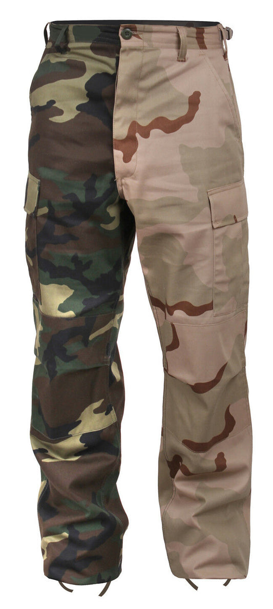 Woodland Desert Camo Two Tone Pants Military BDU Cargo Trouser Rothco 1870