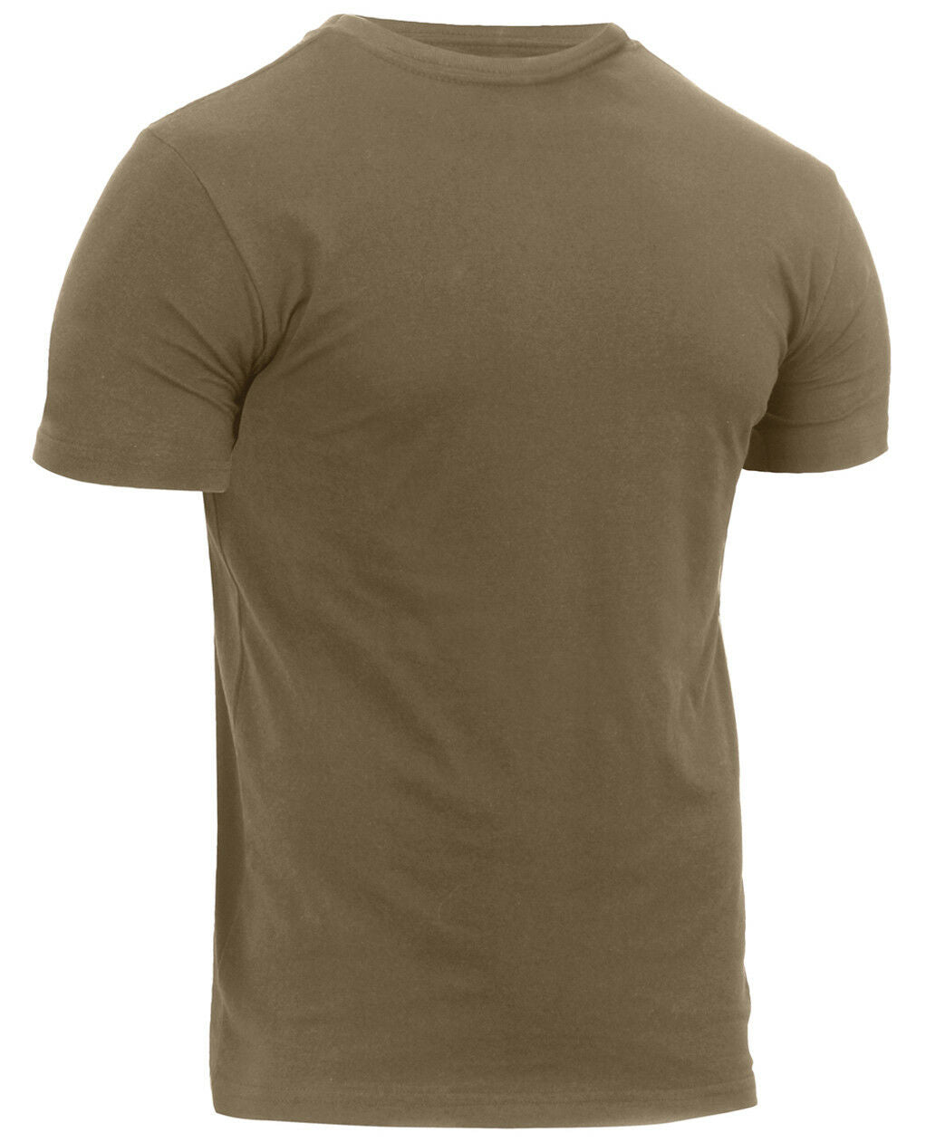 Rothco Athletic Fit Solid Color Military T-Shirt - AR 670-1 Coyote Brown