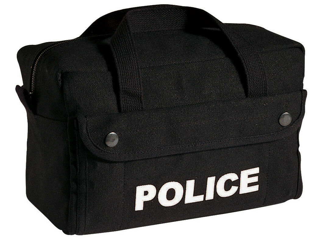 Rothco Canvas Small Black Police Logo Gear Bag - Black
