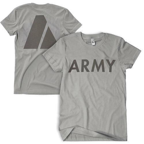 US Army PT T-shirt - Grey Reflective Print