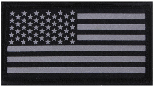 Rothco Reflective Flag Patch With Hook Back