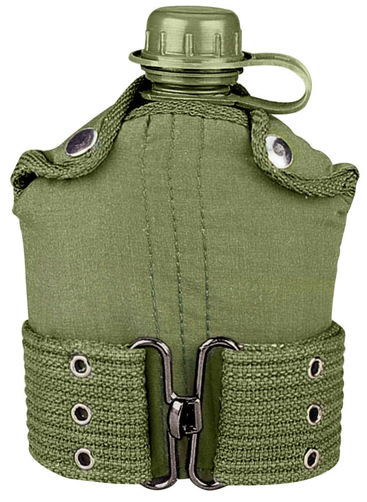 Rothco G.I. Type Plastic Canteen & Pistol Belt Kit - Olive Drab