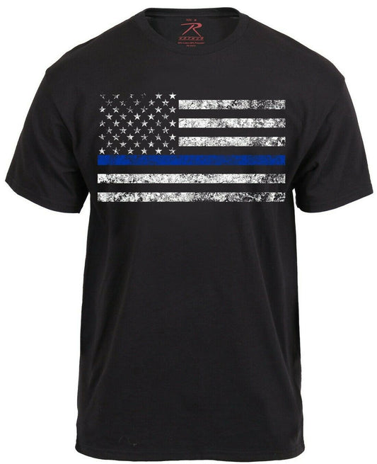 Rothco Thin Blue Line T-Shirt - Black