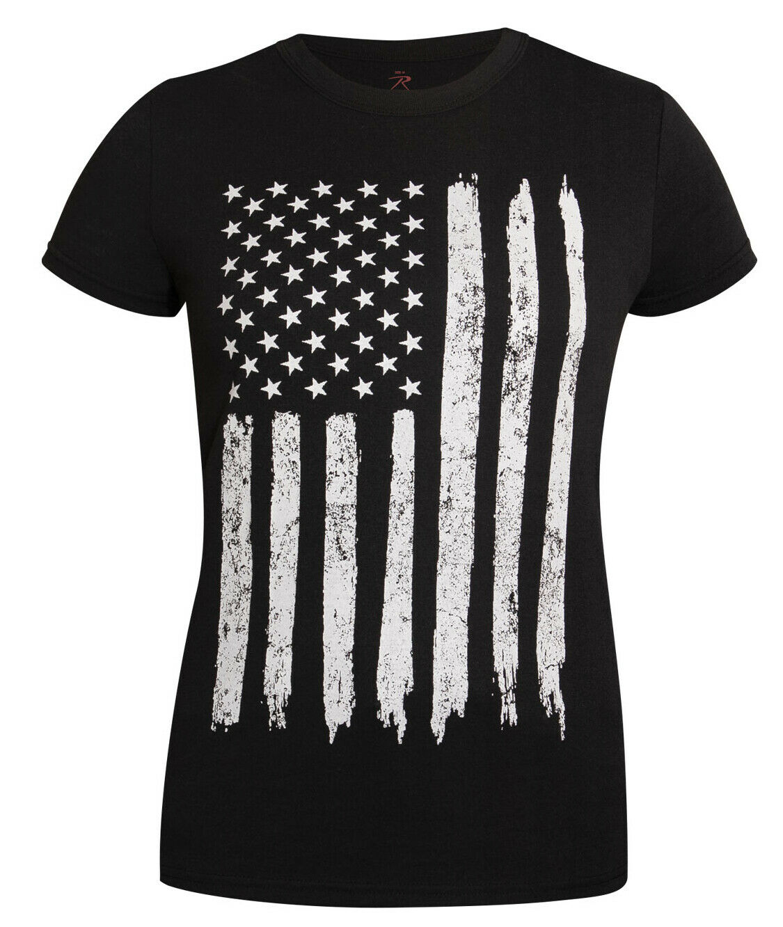 Rothco Womens Distressed US Flag Long T-Shirt