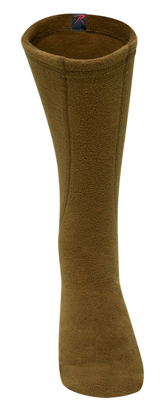Brown Polar Fleece Boot Over Sock Liners Warm Comfy Cold Weather Feet Protection