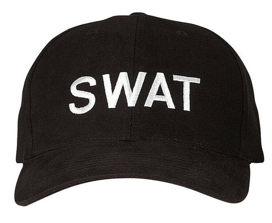 Rothco SWAT Law Enforcement Adjustable Insignia Caps - Black Hat
