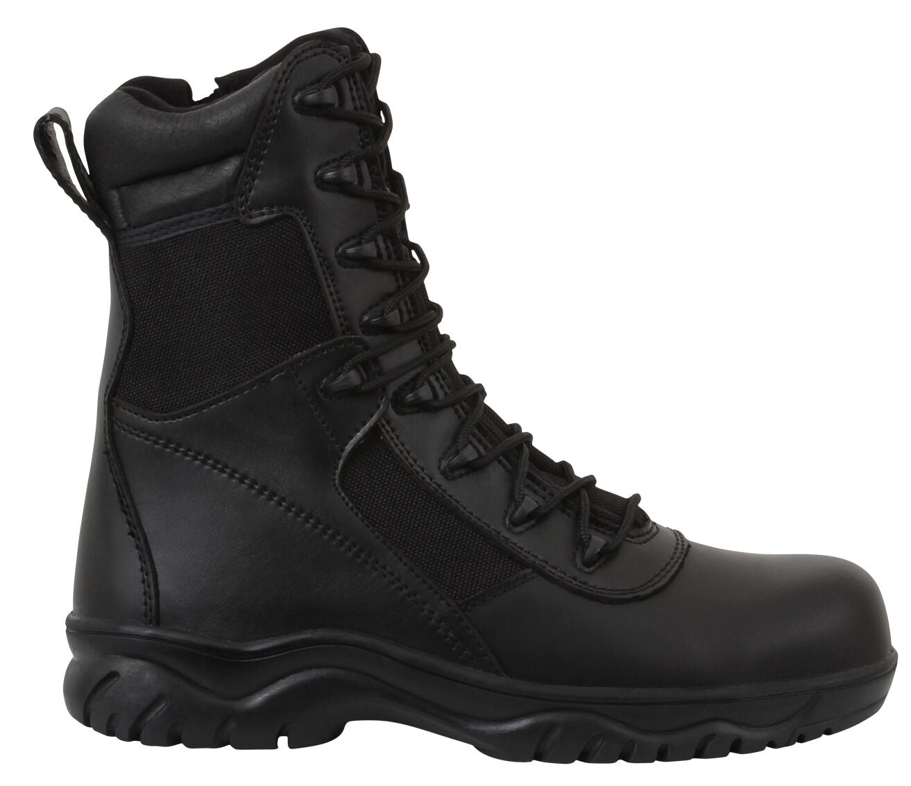 Rothco Forced Entry Tactical Boot With Side Zipper & Composite Toe - 8 Inch Black
