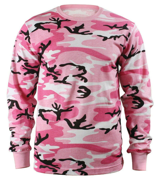 Rothco Long Sleeve Color Camo T-Shirt - Pink Camo