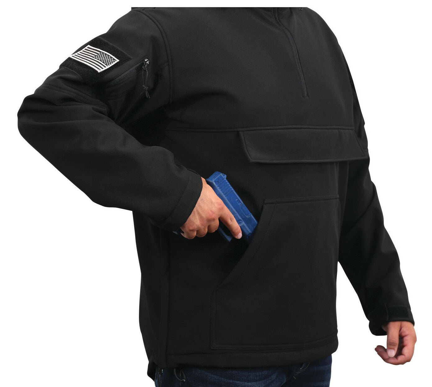 Rothco Concealed Carry Soft Shell Anorak Black – PX Supply, LLC