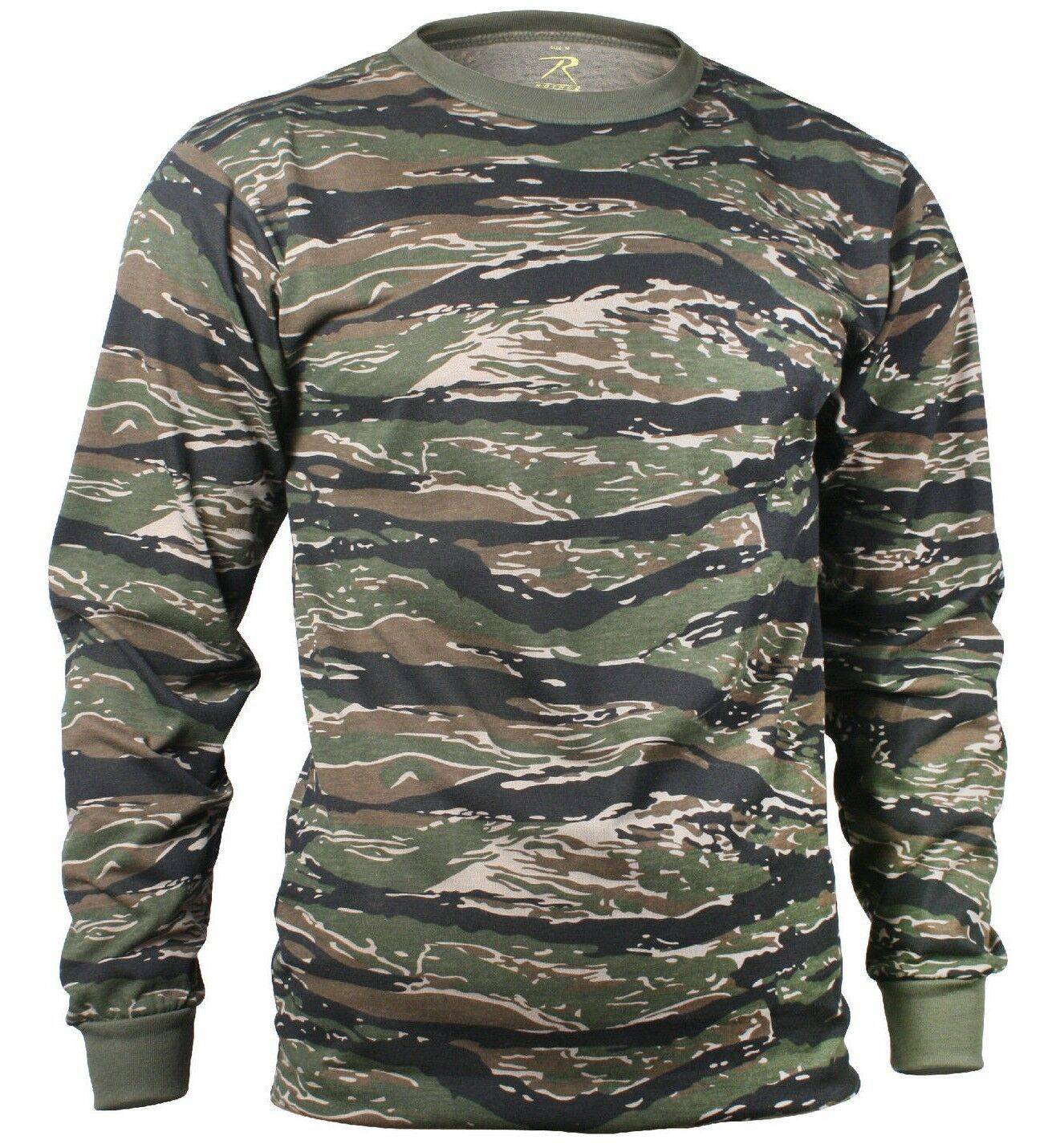 Rothco Long Sleeve Camo T-Shirt - Tiger Stripe Camo