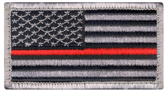 Rothco Thin Red Line US Flag Patch - Hook Back