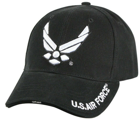 Rothco Deluxe U.S. Air Force Wing Low Profile Insignia Cap - Black