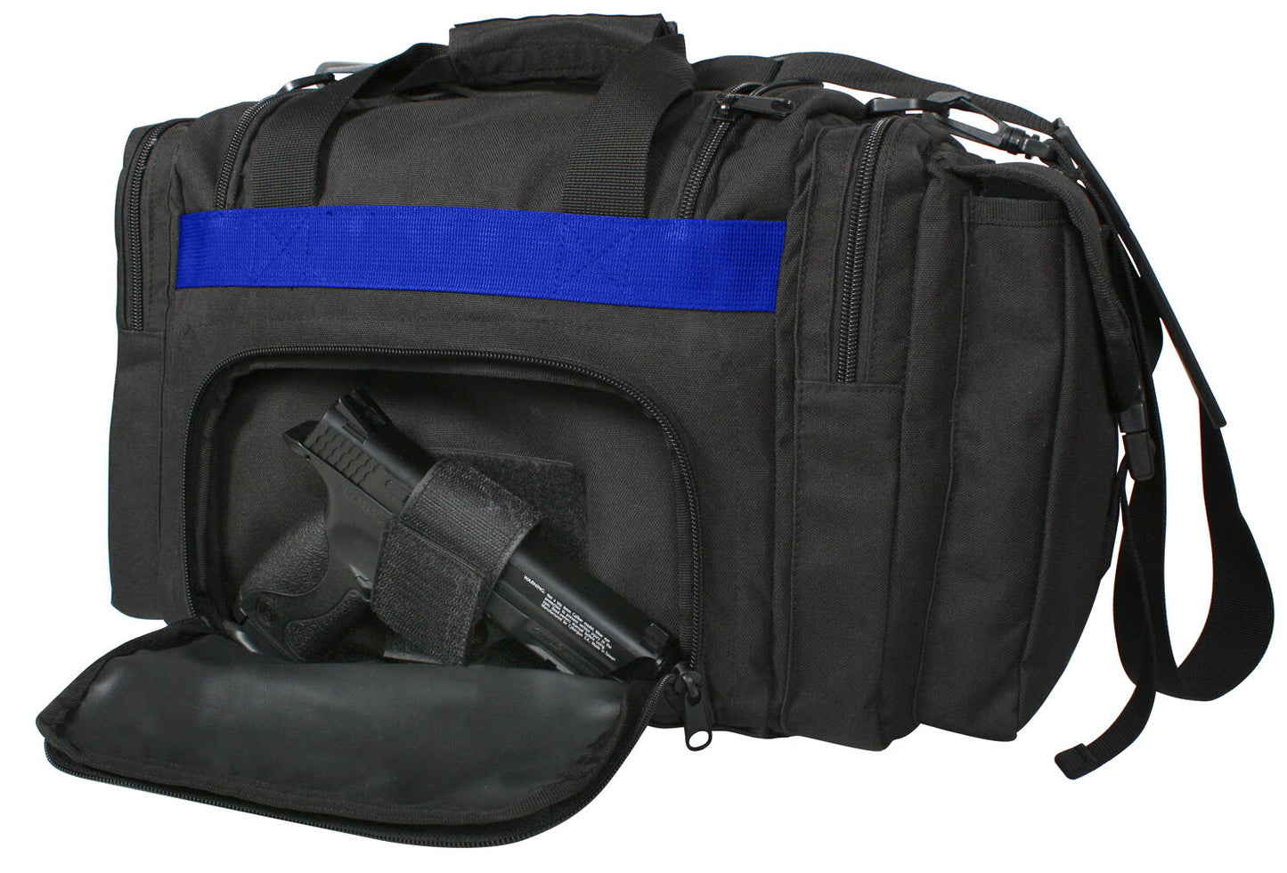 Rothco Thin Blue Line Concealed Carry Range Bag - Black