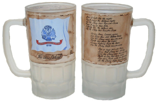 US Army Beer Mug Mugs Frosted Beer Mugs 0.5 LTR Capacity Set of Two Glasses