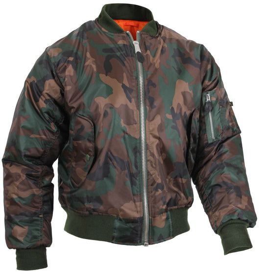 Rothco MA-1 Flight Jacket - Woodland Camo