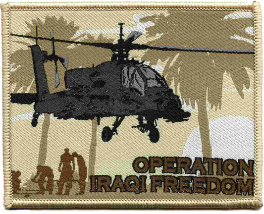 Military OIF Patch Iraq Operation Iraqi Freedom Apache Helicopter Genuine