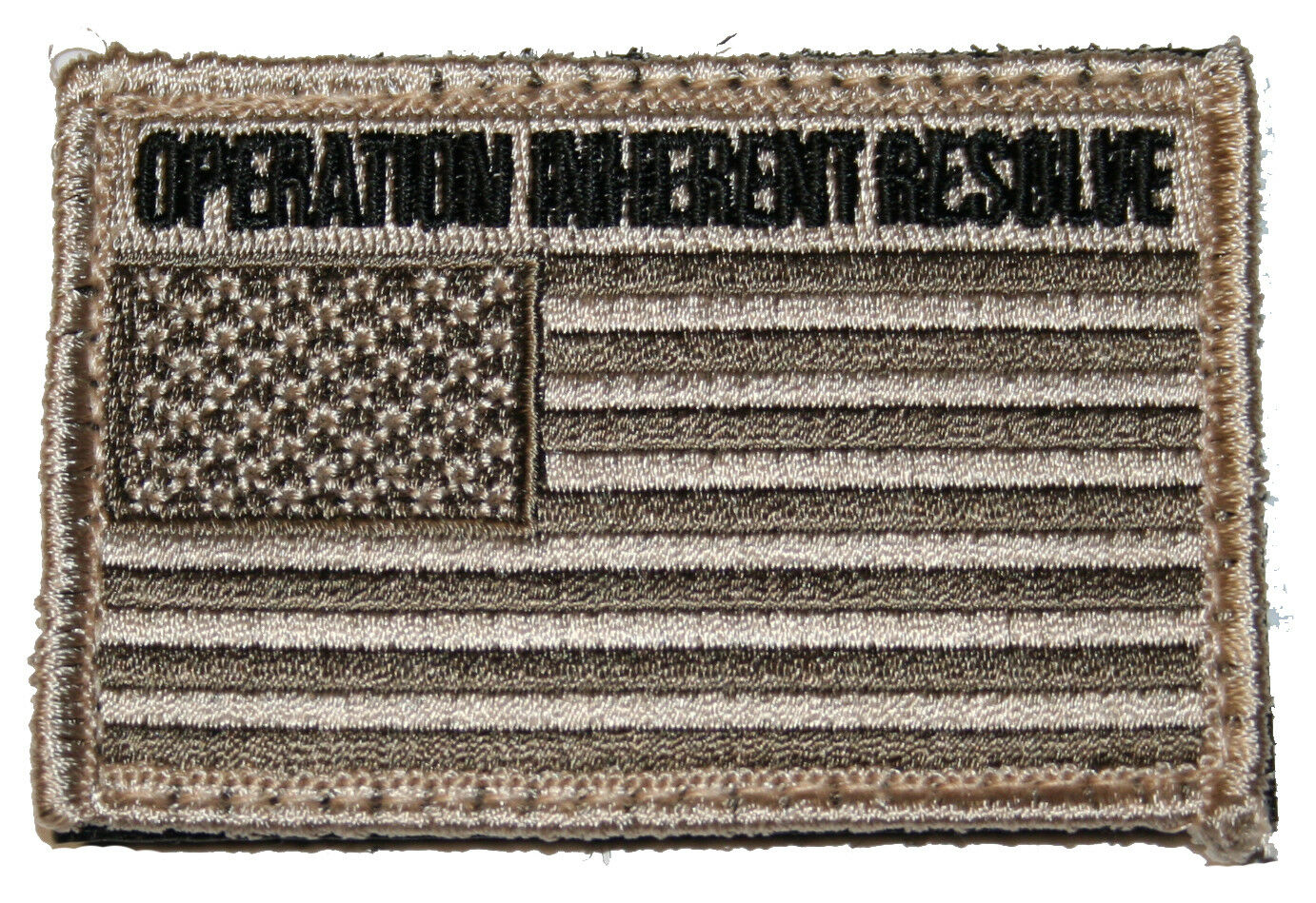 Tan US Flag Patch Military Tactical Operation Inherent Resolve Syria 3" x 2"