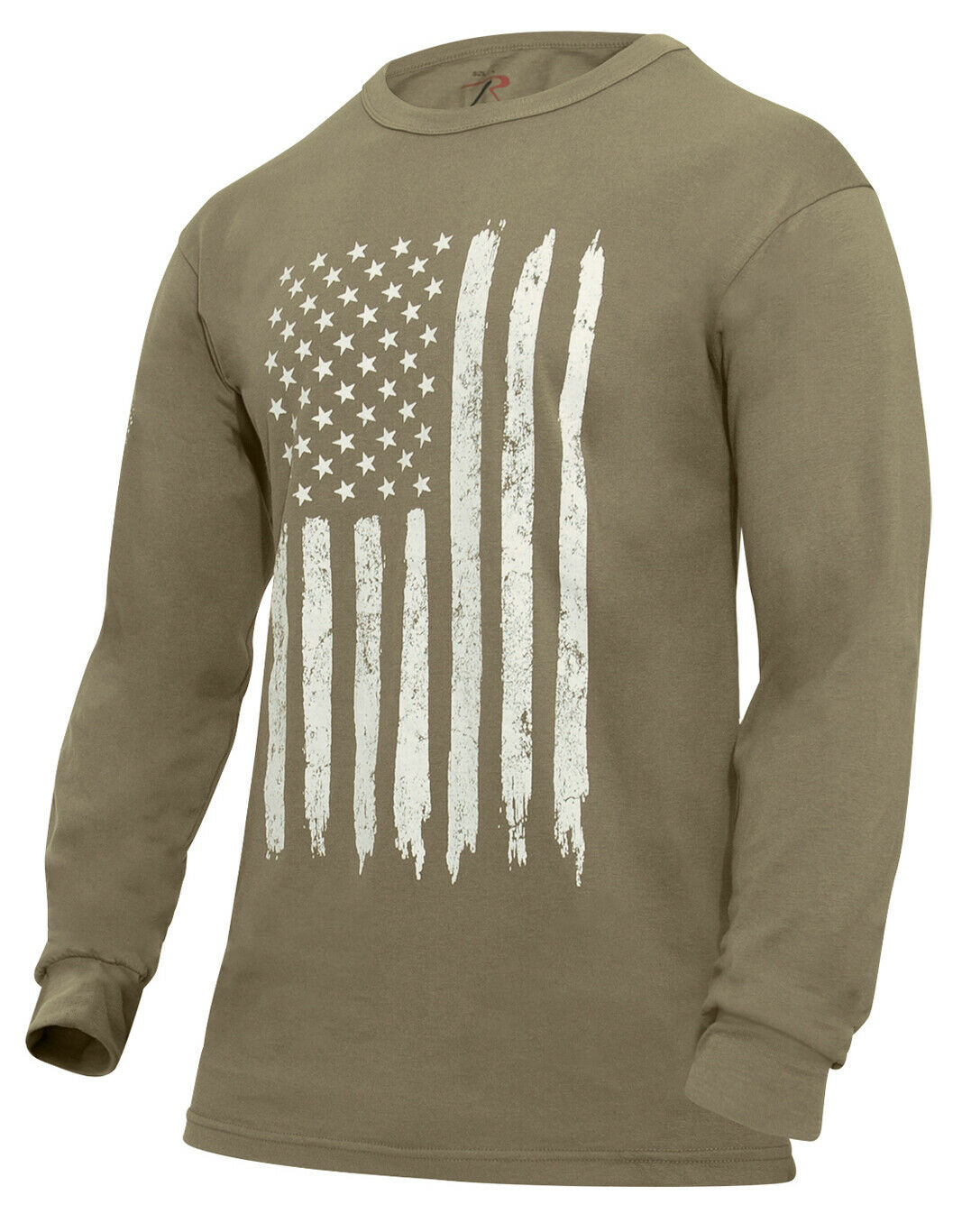 Rothco US Flag Long Sleeve T-Shirt - Coyote Brown