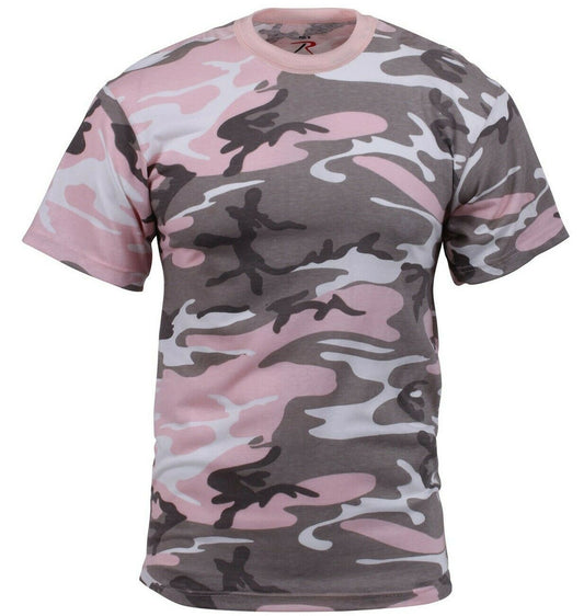 Rothco Color Camo T-shirts - Subdued Pink Camo