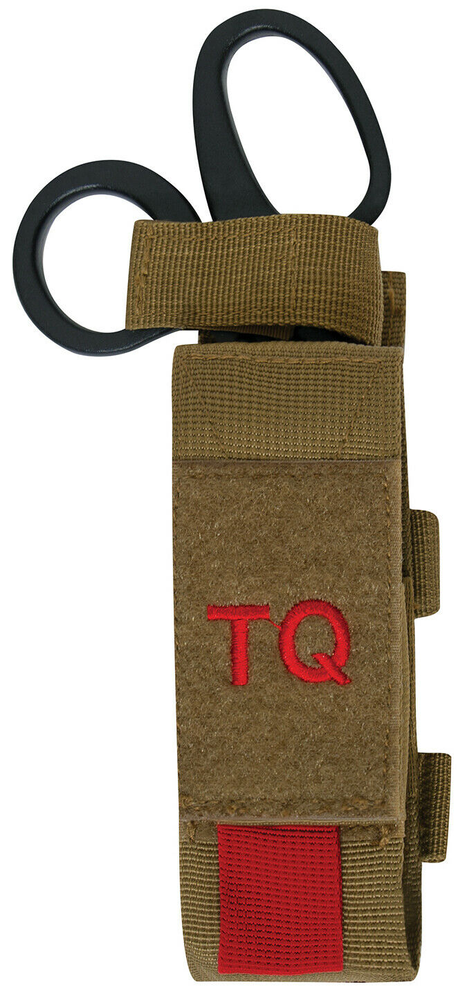 Rothco MOLLE Tactical Tourniquet and Shear Holder Pouch Black Coyote Brown 2123