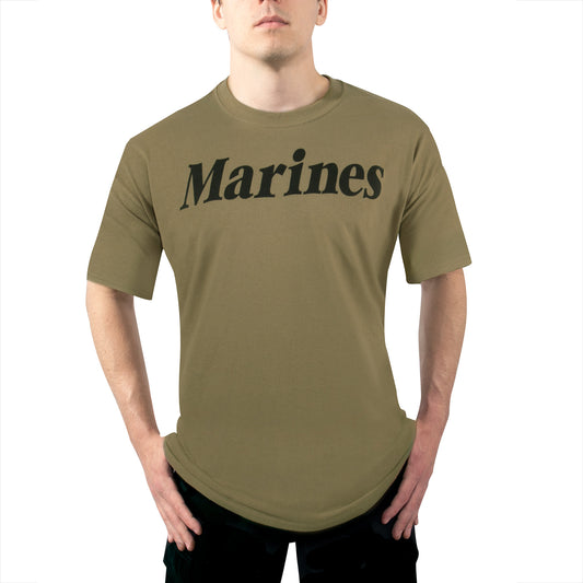 Rothco AR 670-1 Coyote Brown Marines Physical Training T-Shirt