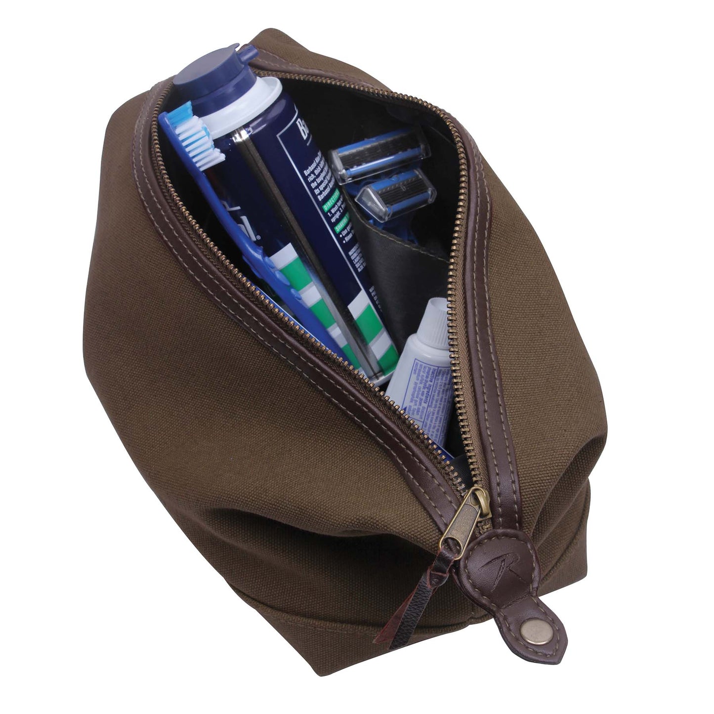 Rothco Canvas And Leather Travel Kit Toiletry Bag