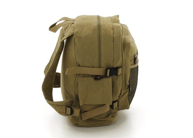 Rothco Vintage Canvas Backpack - Khaki With Red Star