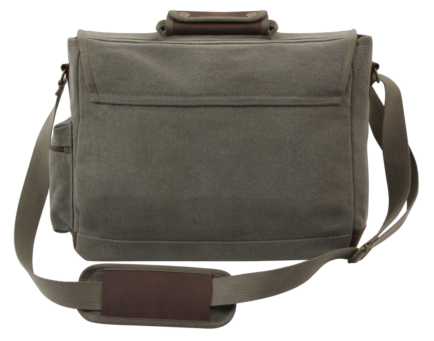 Rothco Vintage Canvas Pathfinder Laptop Bag With Leather Accents