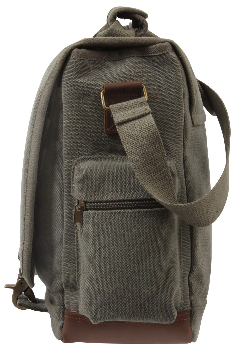 Rothco Vintage Canvas Pathfinder Laptop Bag With Leather Accents