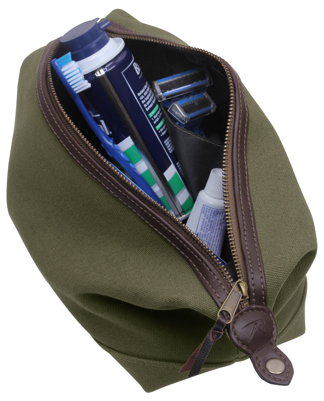 Rothco Canvas And Leather Travel Kit Toiletry Bag