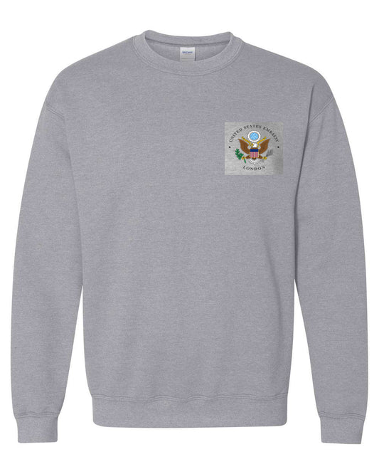 Embroidered London US Embassy Crew Neck Sweatshirt