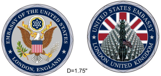 London UK Flag Embassy Coin