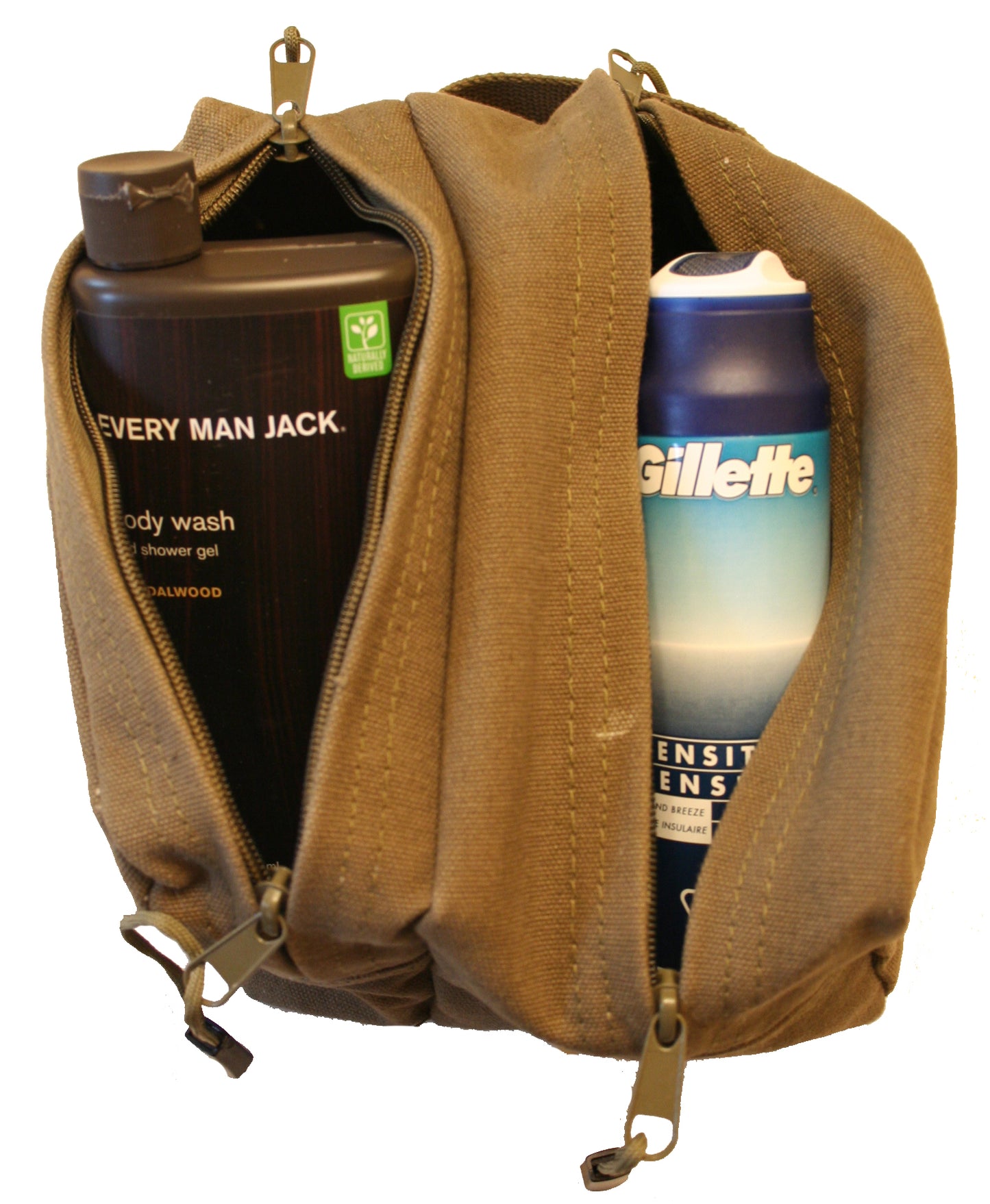 Rothco Canvas Dual Compartment Travel Toiletry Kit Bag