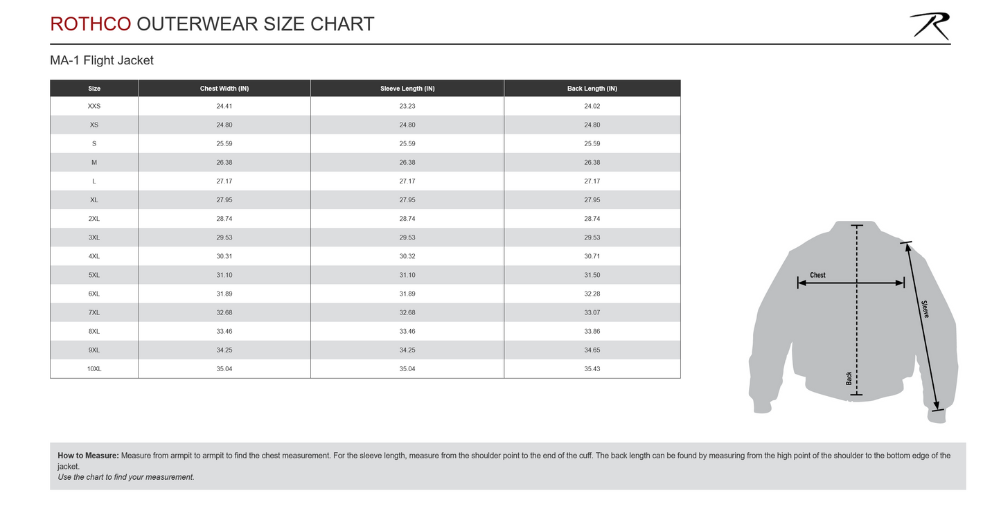 Rothco Enhanced Nylon MA-1 Flight Jacket