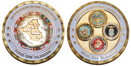 Military Challenge Coin - Operation Iraqi Freedom Coalition Forces War On Terror